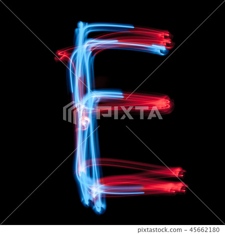 Letter E of the alphabet made from neon signs Letter E of the alphabet made from neon signs 45662180