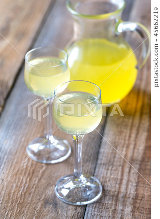 Two glasses of limoncello 45662219