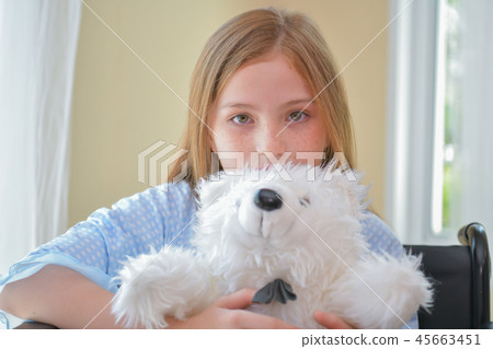 Medical concept. Young patients have good morale in treatment. T Medical concept. Young patients have good morale in treatment. T 45663451