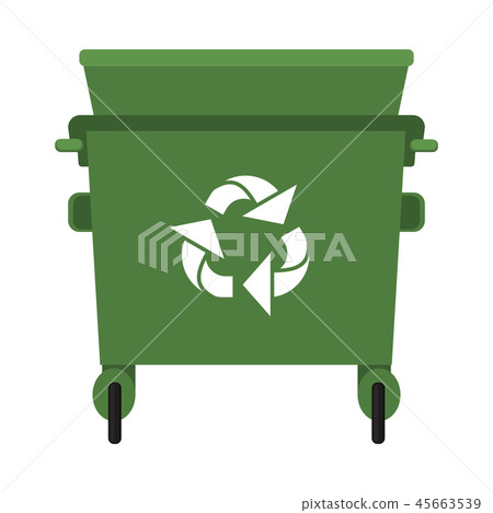 Colorful cartoon open dumpster Colorful cartoon open dumpster 45663539