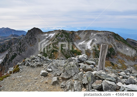 Great view of Murododaira seen from near the summit of Tateyama Oyama where autumn came Great view of Murododaira seen from near the summit of Tateyama Oyama where autumn came 45664610