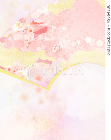 Japanese - Japanese style - Japanese pattern - background - Washi - spring - cherry tree - pink Japanese - Japanese style - Japanese pattern - background - Washi - spring - cherry tree - pink 45664836