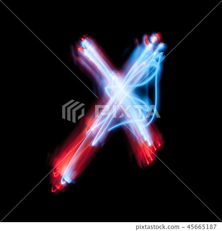 Letter X the alphabet made from neon signs Letter X the alphabet made from neon signs 45665187