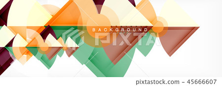 Triangles and circle geometric background Triangles and circle geometric background 45666607