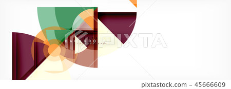 Triangles and circle geometric background 45666609
