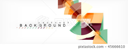Triangles and circle geometric background Triangles and circle geometric background 45666610
