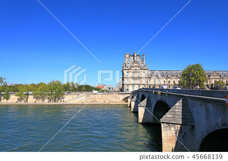 Paris, Seine and Louvre Museum Paris, Seine and Louvre Museum 45668139