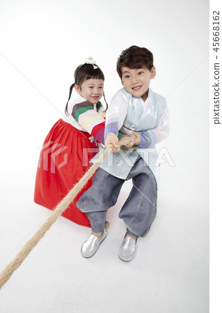 A child in a hanbok A child in a hanbok 45668162