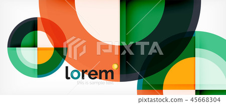 Circle abstract background, geometric modern design template 45668304