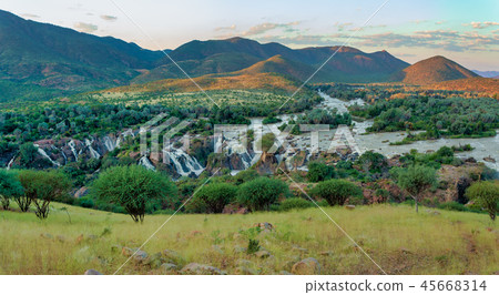 Epupa Falls on the Kunene River in Namibia 45668314