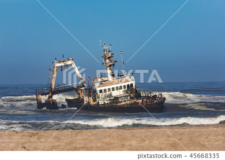 Shipwreck Zeila - Skeleton Coast, Namibia Africa Shipwreck Zeila - Skeleton Coast, Namibia Africa 45668335