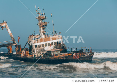 Shipwreck Zeila - Skeleton Coast, Namibia Africa 45668336