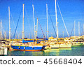 Yachts, boats pier in port resort Torrevieja Spain 45668404