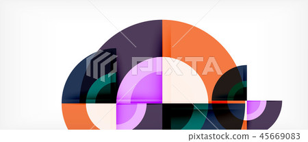 Multicolored round shapes abstract background 45669083