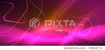 Color shiny neon lights background with abstract lines Color shiny neon lights background with abstract lines 45669718