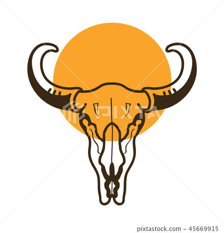 bull skull wild west illustration bull skull wild west illustration 45669915