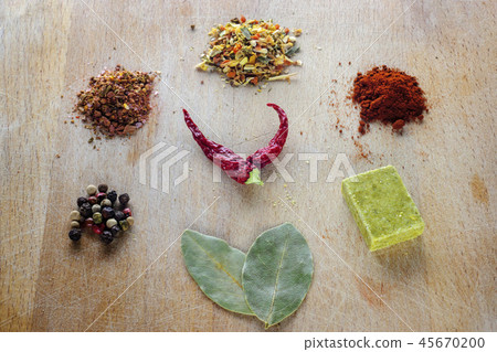 Different types of condiments for cooking Different types of condiments for cooking 45670200