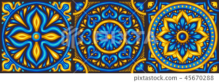 Moroccan ceramic tile pattern. Moroccan ceramic tile pattern. 45670288