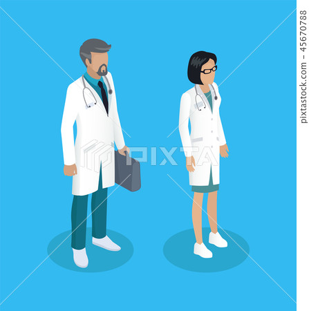 Medical Workers People Set Vector Illustration Medical Workers People Set Vector Illustration 45670788