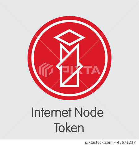 Internet Node Token - Digital Coin Vector Icon 45671237