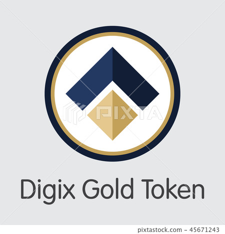 Digix Gold Token Digital Coin Vector Icon Stock Illustration 45671243 Pixta
