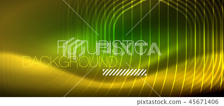 Neon glowing lines, magic energy space light concept, abstract background wallpaper design 45671406