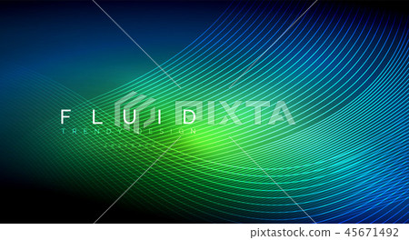 Digital flowing wave particles abstract background 45671492