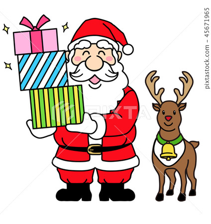 Santa Claus and reindeer 45671965