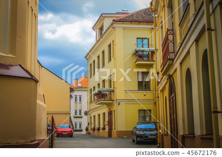 Vilnius, Lithuania, cozy inner courtyard Vilnius, Lithuania, cozy inner courtyard 45672176
