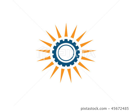 Gear Machine Template vector icon illustration - Stock Illustration ...