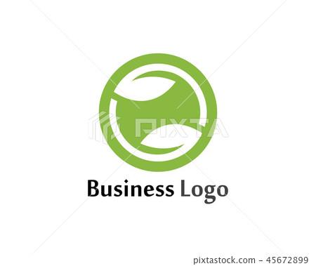 Logos of green leaf ecology nature element Logos of green leaf ecology nature element 45672899