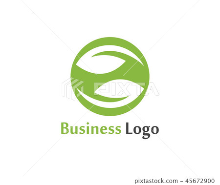 Logos of green leaf ecology nature element Logos of green leaf ecology nature element 45672900