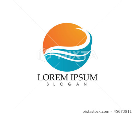 Waves beach logo and symbols template icons app.. 45673811