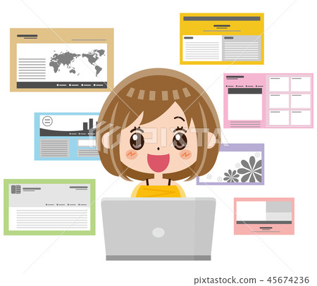 網頁設計師女性 45674236