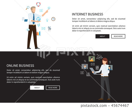 Internet Online Business Web Vector Illustration 45674467