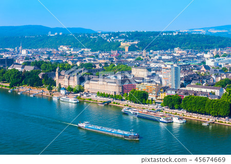 Koblenz city skyline in Germany Koblenz city skyline in Germany 45674669