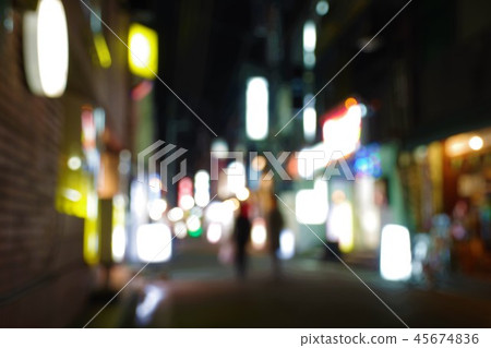 市中心的娛樂區模糊圖像 市中心的娛樂區模糊圖像 45674836