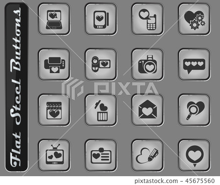 Love messages icon set 45675560
