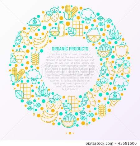 Organic products concept in circle Organic products concept in circle 45681600