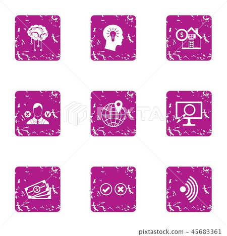 Article icons set, grunge style Article icons set, grunge style 45683361
