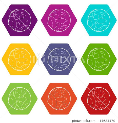 Eye icons set 9 vector Eye icons set 9 vector 45683370