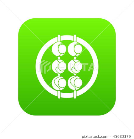 Asian shashlik icon digital green Asian shashlik icon digital green 45683379