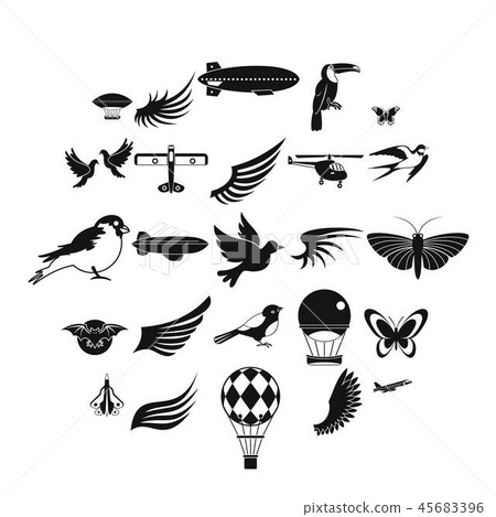 Blade icons set, simple style 45683396