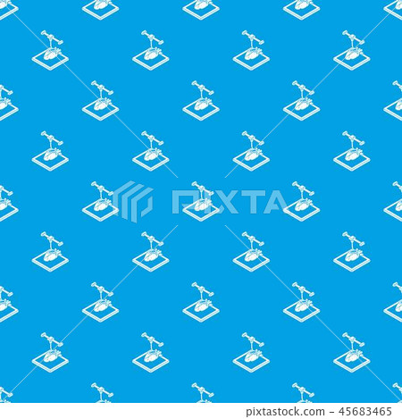 Heart d printing pattern vector seamless blue Heart d printing pattern vector seamless blue 45683465