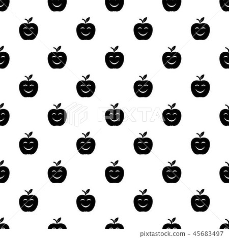 Smile apple pattern vector seamless 45683497