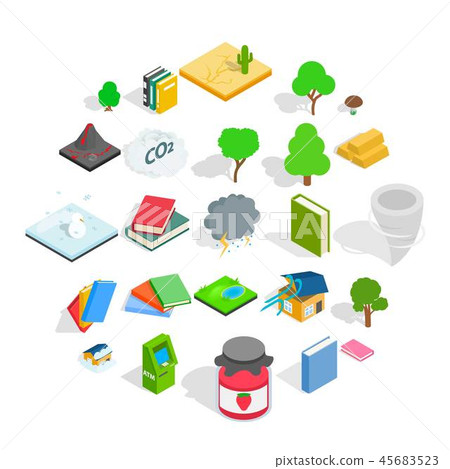 Timber icons set, isometric style - Stock Illustration [45683523] - PIXTA