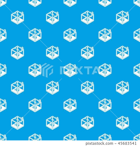 Three d printer pattern vector seamless blue 45683541