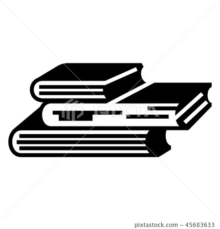 Book stack icon, simple style Book stack icon, simple style 45683633