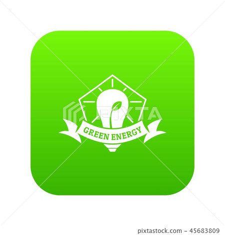 Bulb eco energy icon green vector 45683809