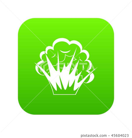 Flame and smoke icon digital green - Stock Illustration [45684023] - PIXTA